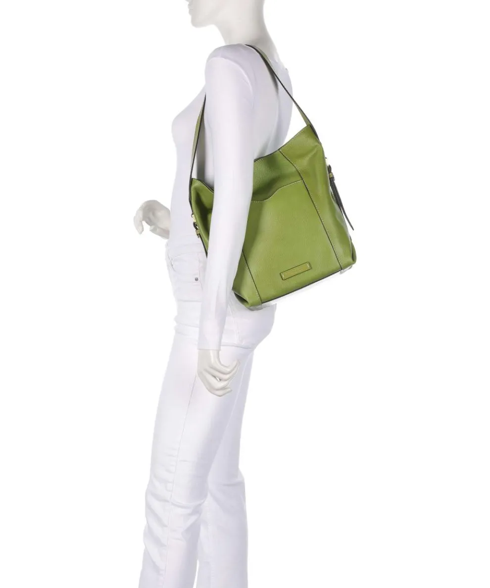 Gemma Beuteltasche genarbtes Rindsleder grün