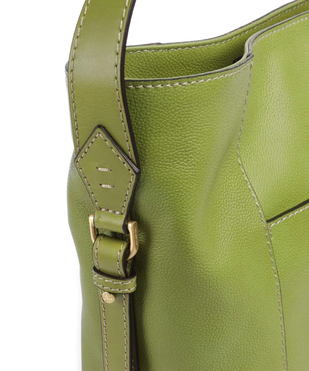 Gemma Beuteltasche genarbtes Rindsleder grün