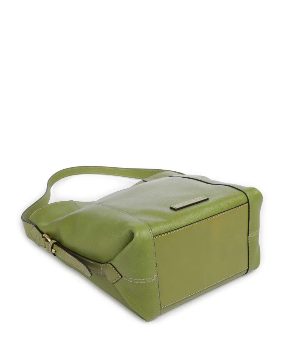 Gemma Beuteltasche genarbtes Rindsleder grün