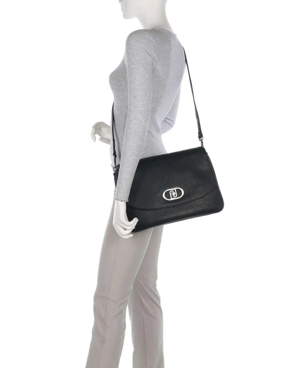 Tormalina Schultertasche Lederimitat schwarz