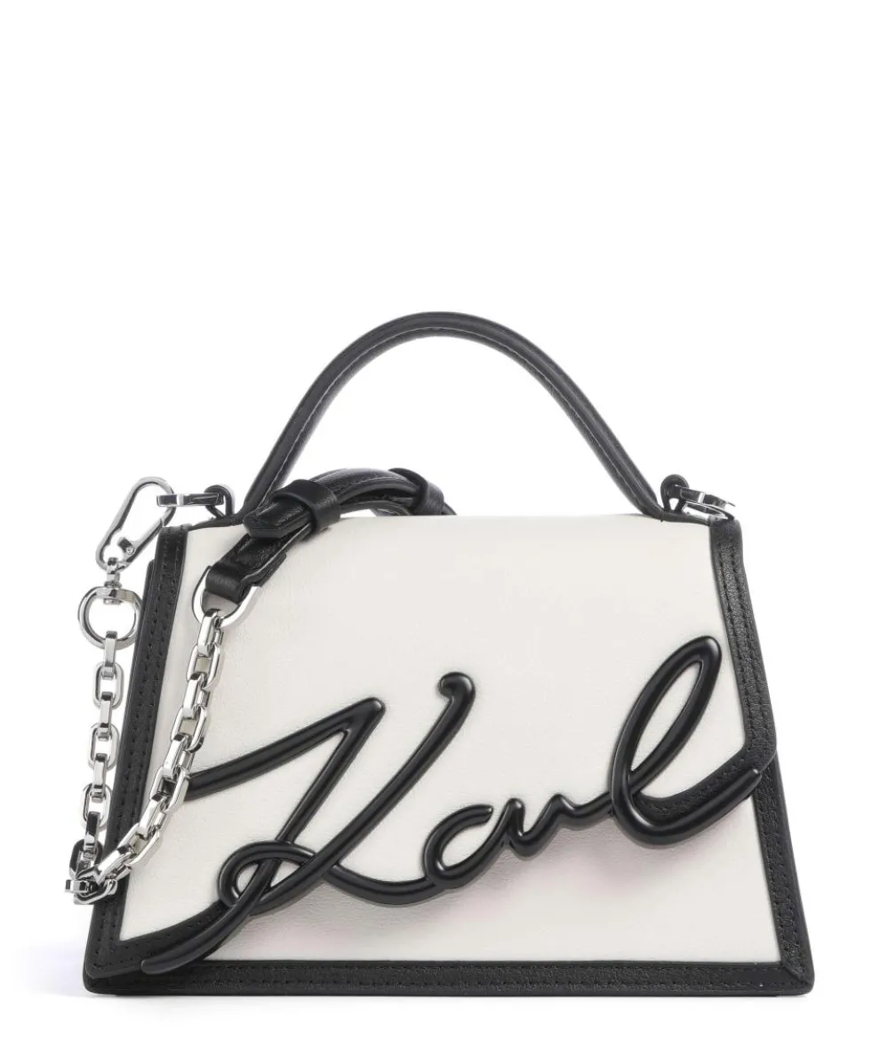 K/Signature 2.0 Handtasche fein genarbtes Rindsleder weiß