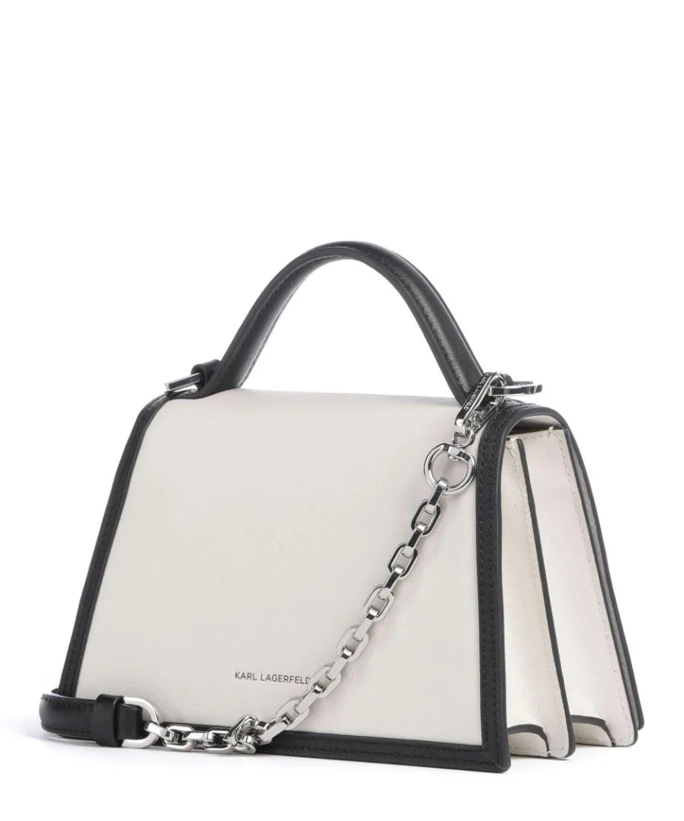 K/Signature 2.0 Handtasche fein genarbtes Rindsleder weiß