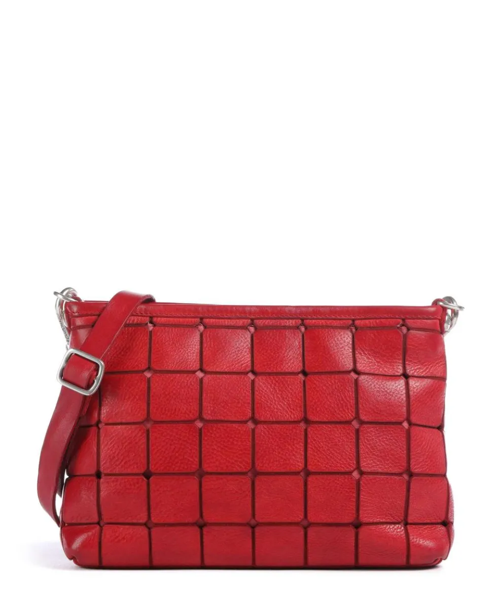 Umhängetasche genarbtes Rindsleder rot