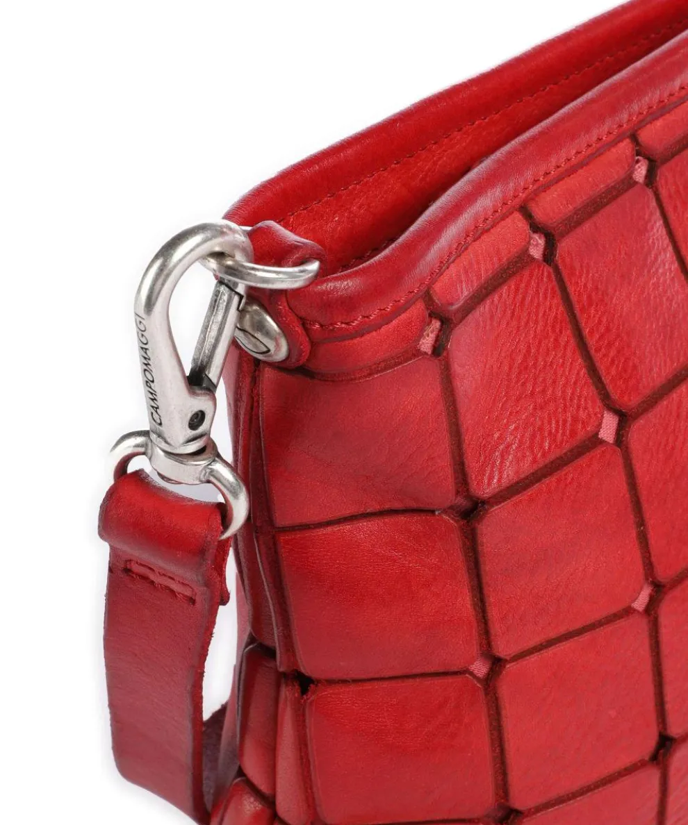 Umhängetasche genarbtes Rindsleder rot