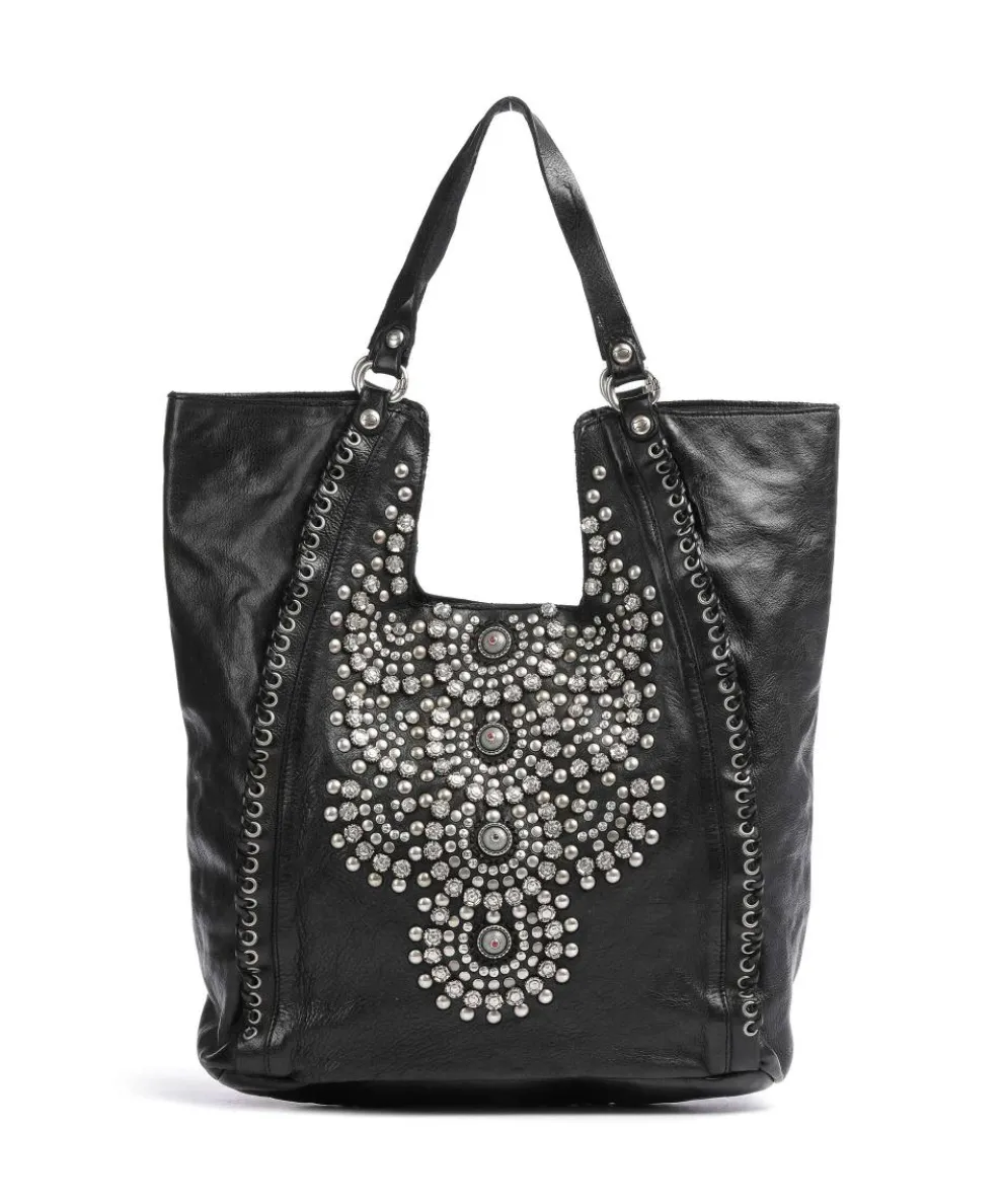 Shopper genarbtes Rindsleder schwarz