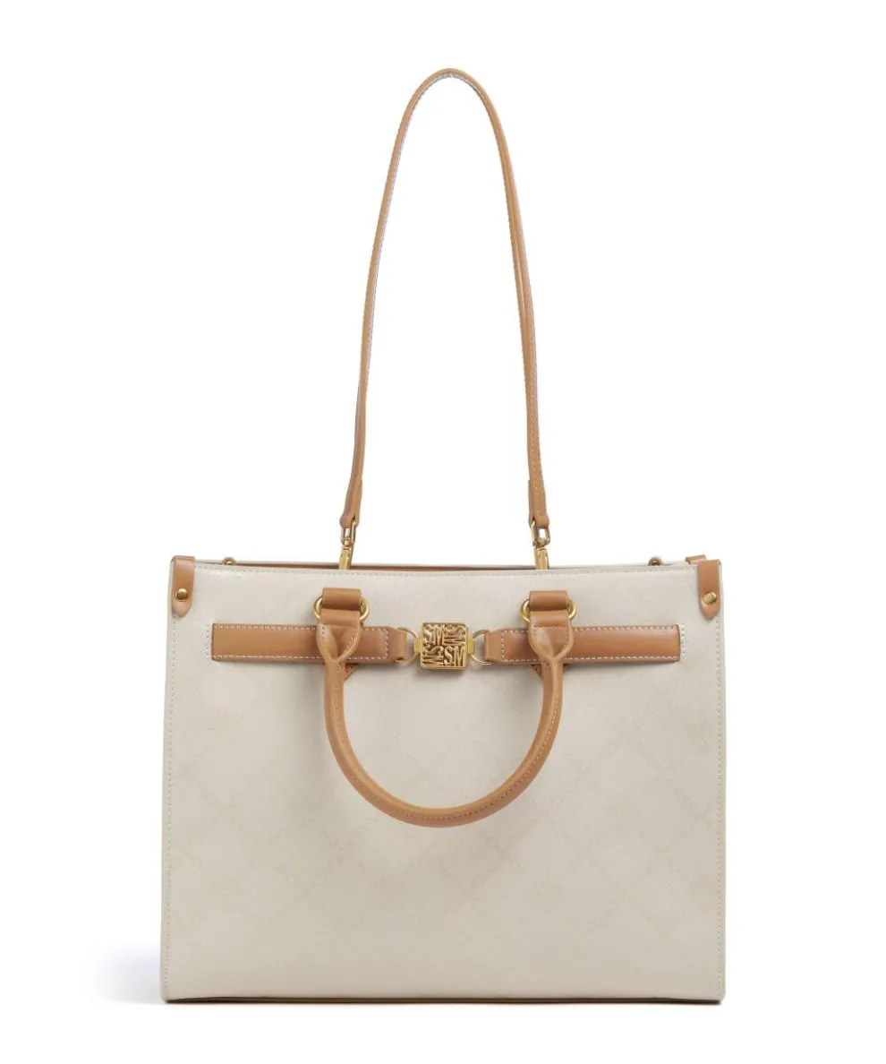 BSTILO-E Handtasche Lederimitat elfenbein/braun