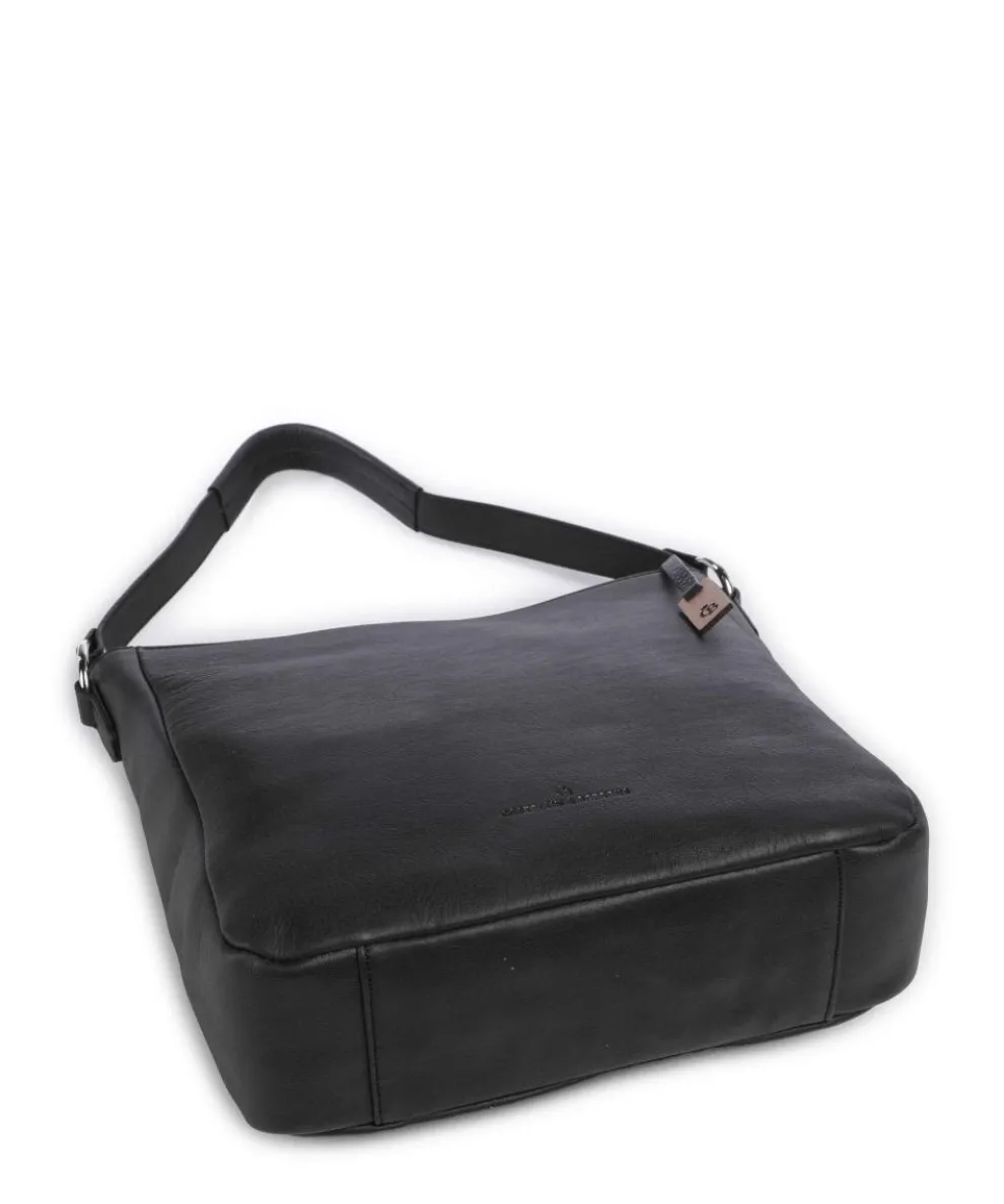 Carisma Beuteltasche genarbtes Rindsleder schwarz