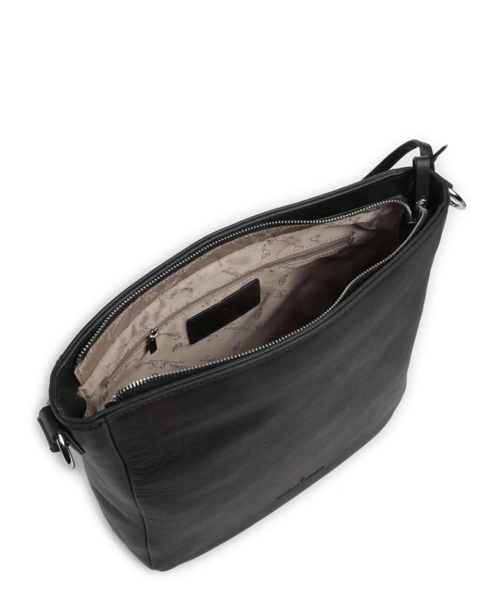 Carisma Beuteltasche genarbtes Rindsleder schwarz