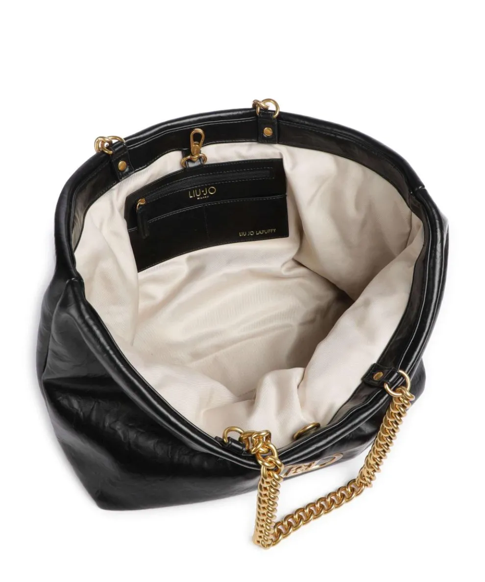 Lapuffy Shopper Lederimitat schwarz