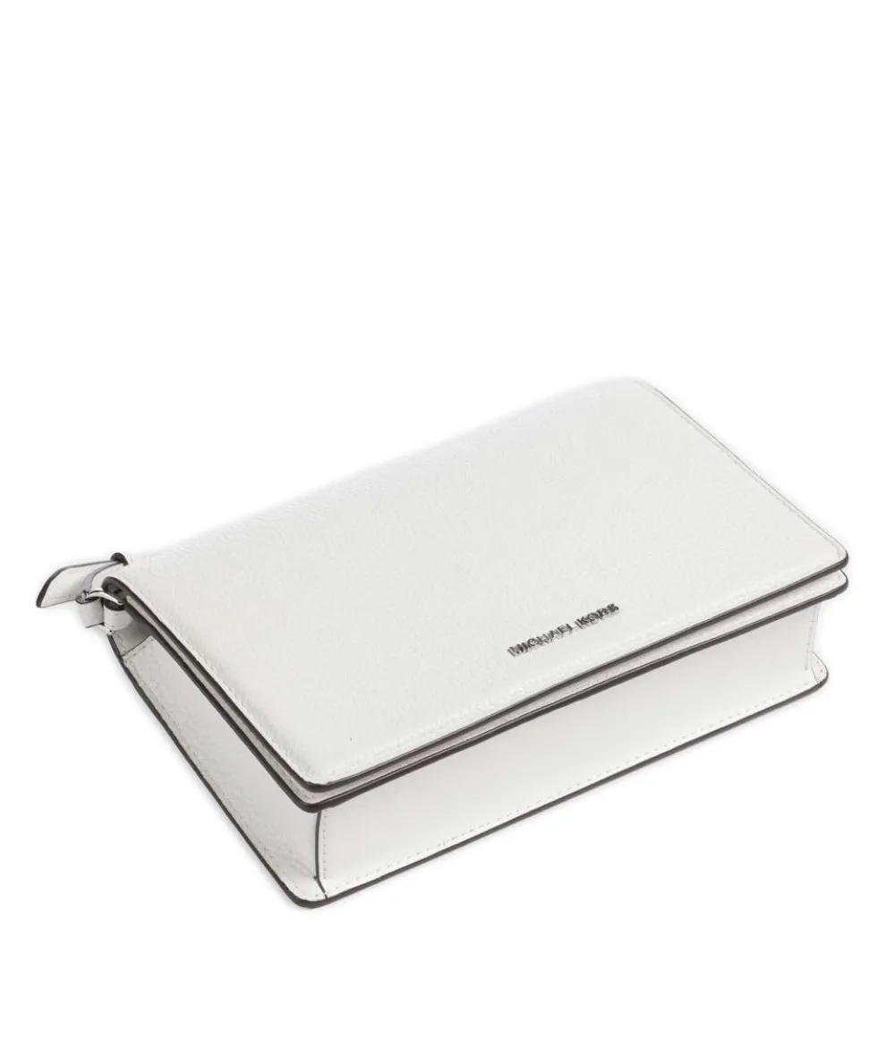 Jet Set Umhängetasche genarbtes Rindsleder weiß