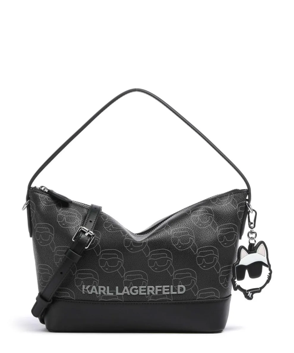 K/Ikonik Mono Beuteltasche Lederimitat schwarz