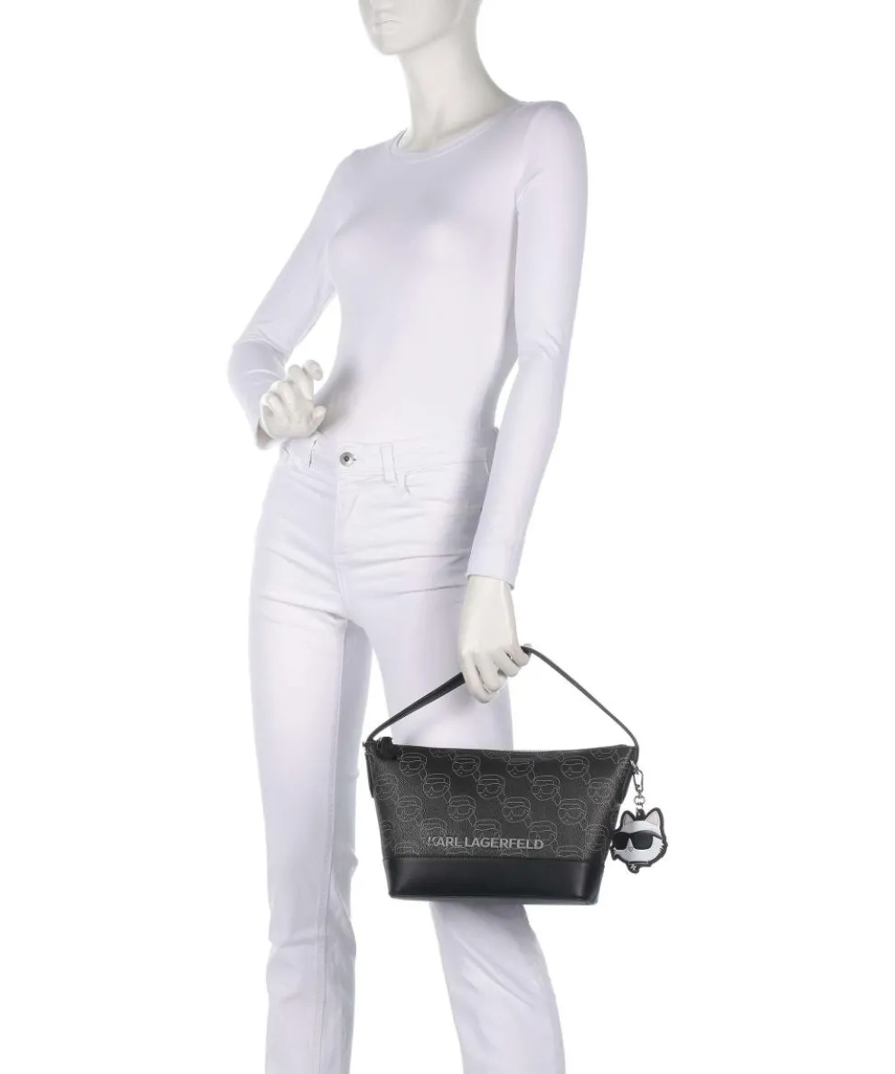 K/Ikonik Mono Beuteltasche Lederimitat schwarz