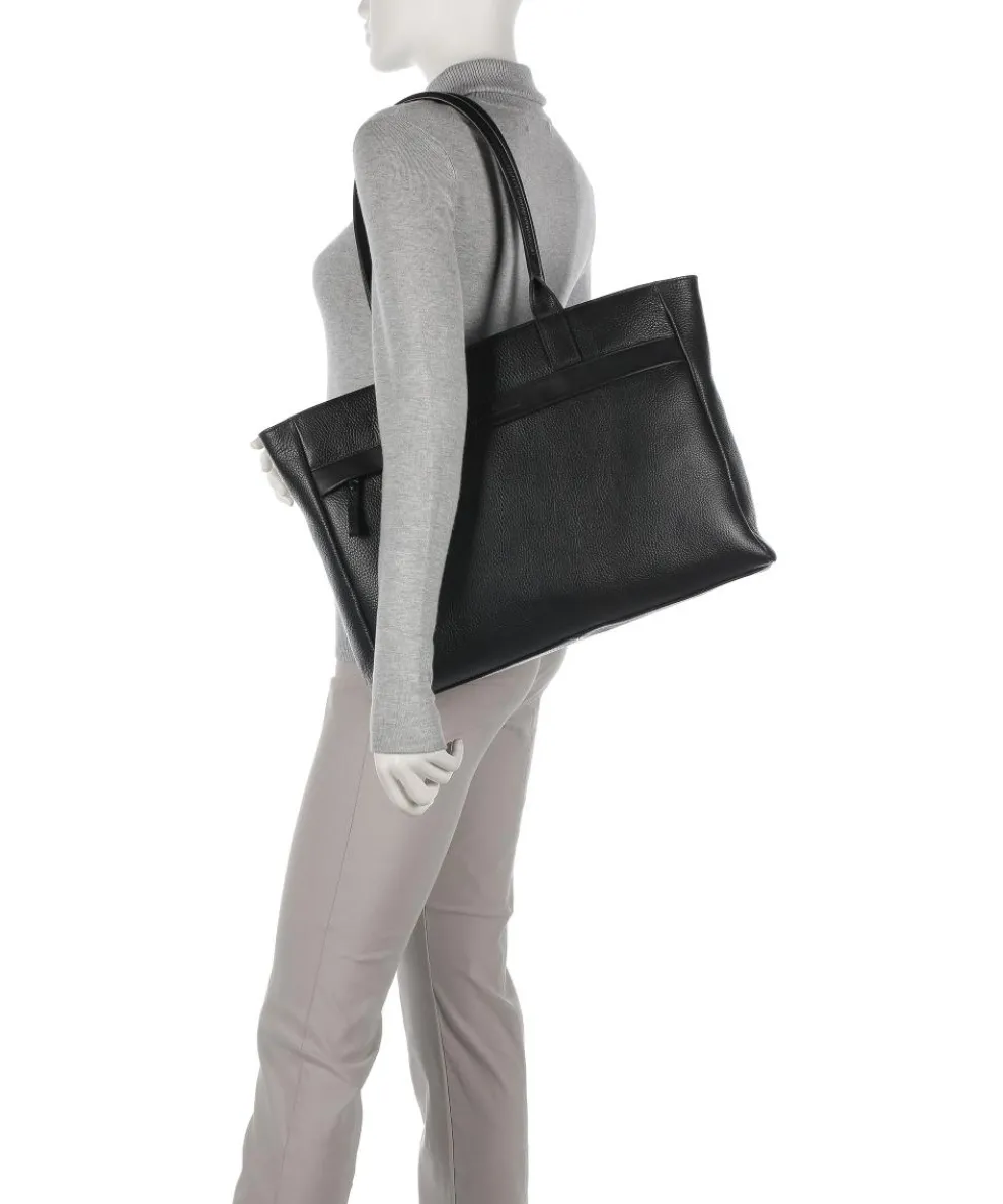 Onyx Anna Shopper 15″ genarbtes Leder schwarz