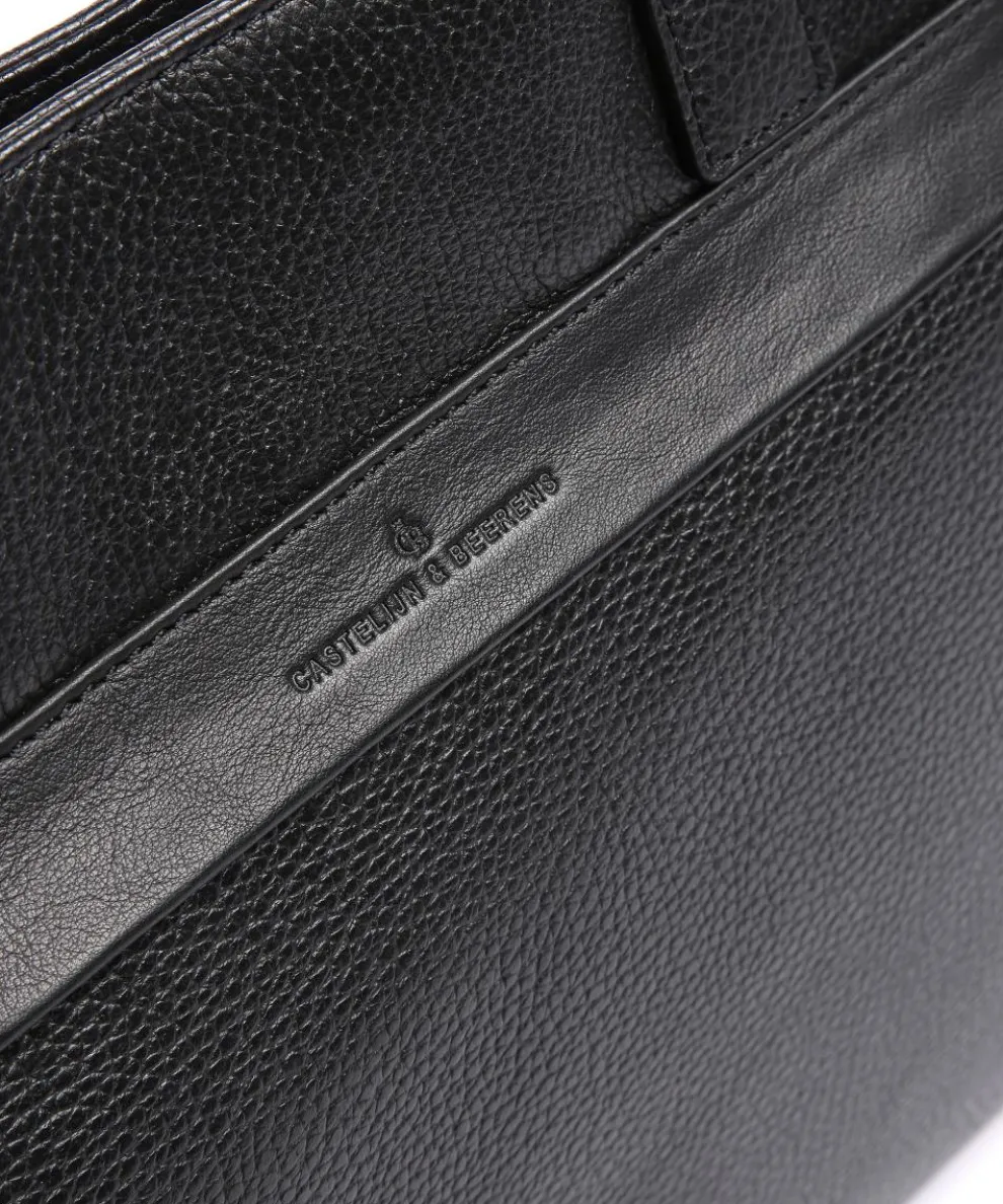 Onyx Anna Shopper 15″ genarbtes Leder schwarz