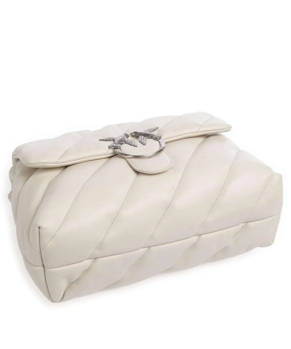 Love Puff Big Schultertasche Schafsleder elfenbein