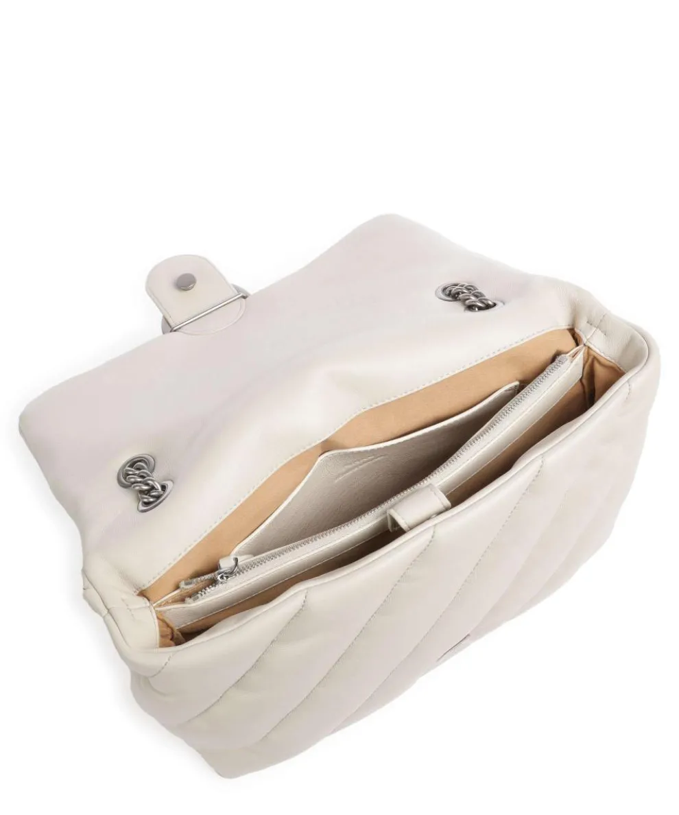 Love Puff Big Schultertasche Schafsleder elfenbein