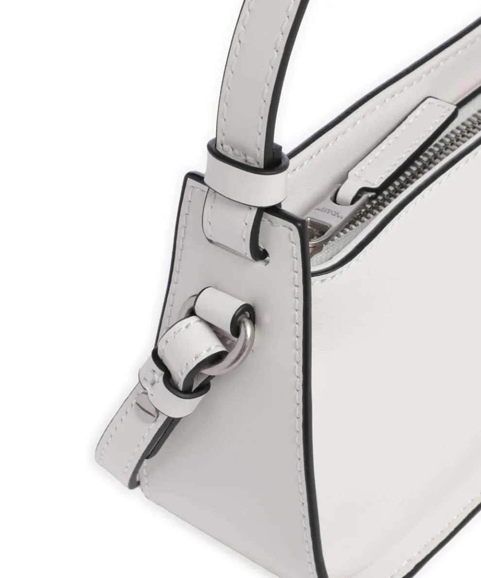 Franzis Calf Optic XS Schultertasche fein genarbtes Leder weiß