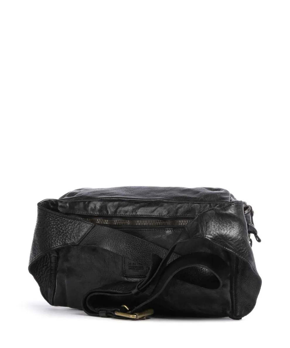 Gürteltasche genarbtes Rindsleder schwarz