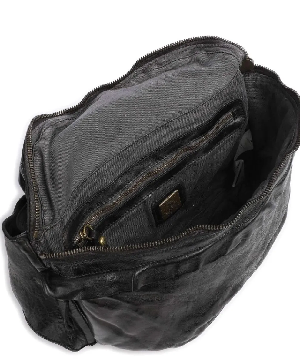 Gürteltasche genarbtes Rindsleder schwarz