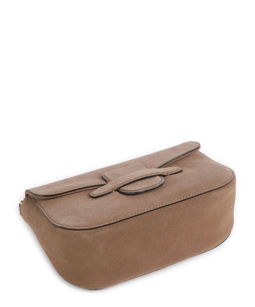 Suede Camilla Schultertasche aufgerautes Leder camel