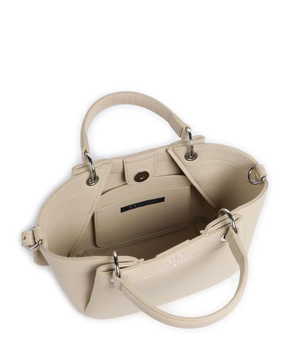 Wave S Handtasche Lederimitat elfenbein