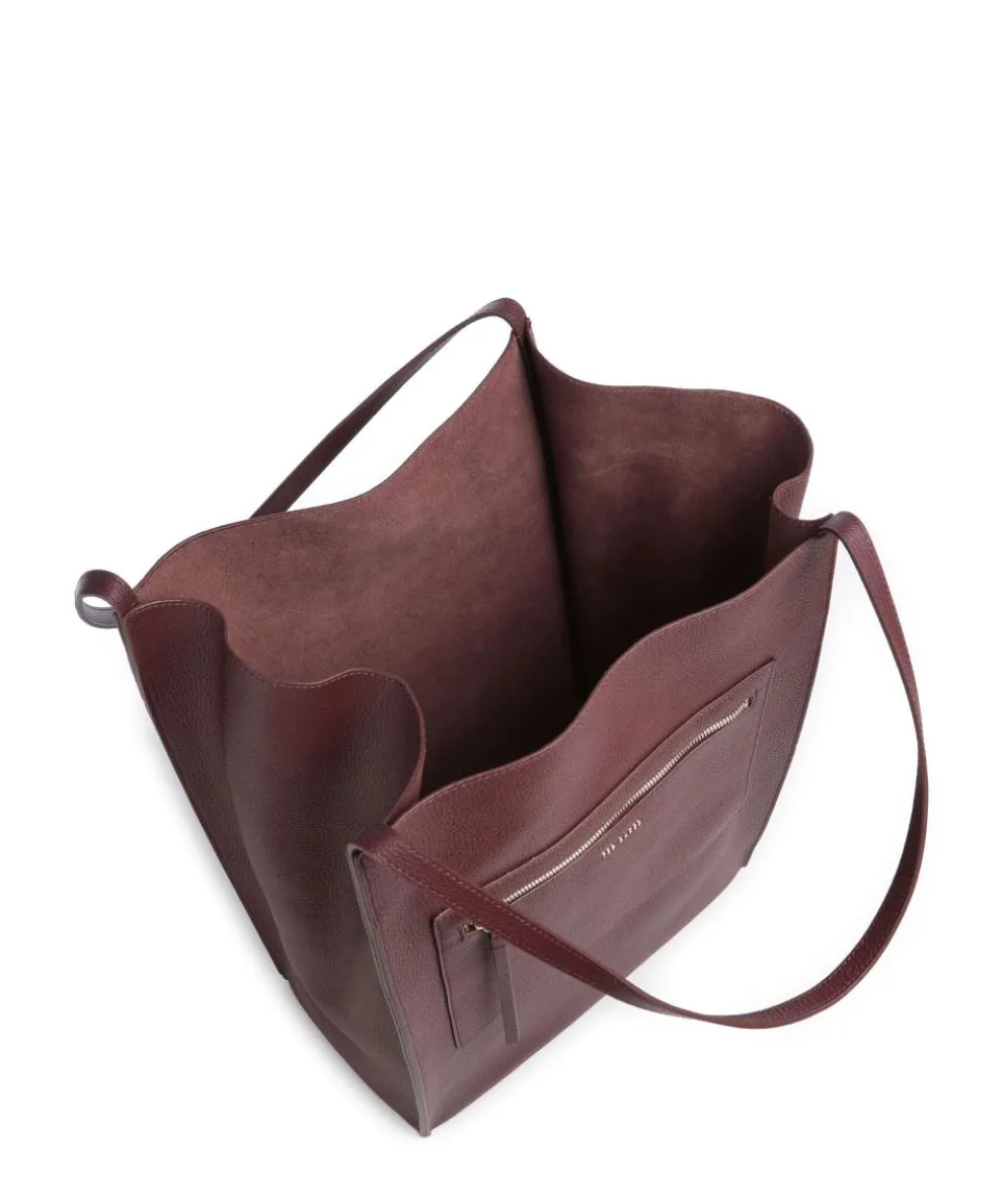 Tammila Shopper genarbtes Rindsleder bordeaux