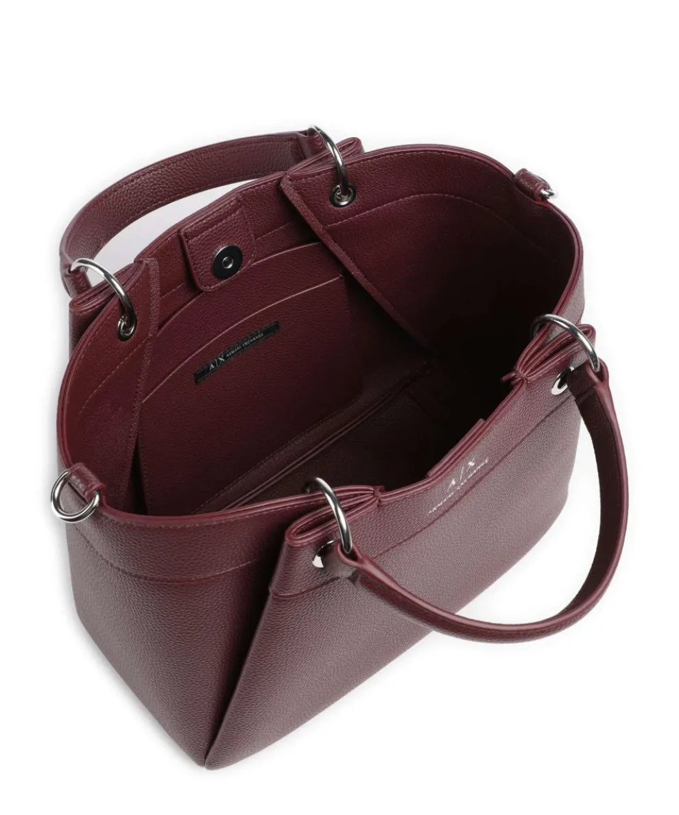 Wave M Handtasche Lederimitat wein