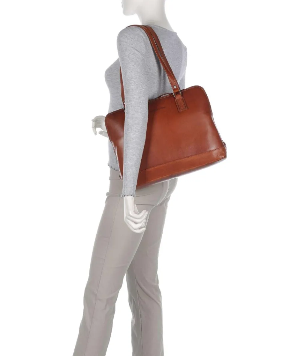 Novum Selvino Schultertasche Rindsleder cognac