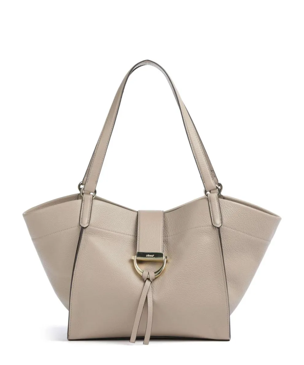 Agave Temi Shopper genarbtes Leder stein