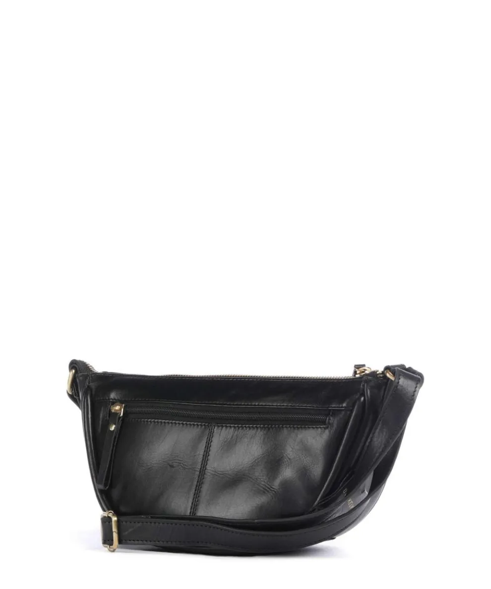 Vintage Veda Umhängetasche Leder schwarz