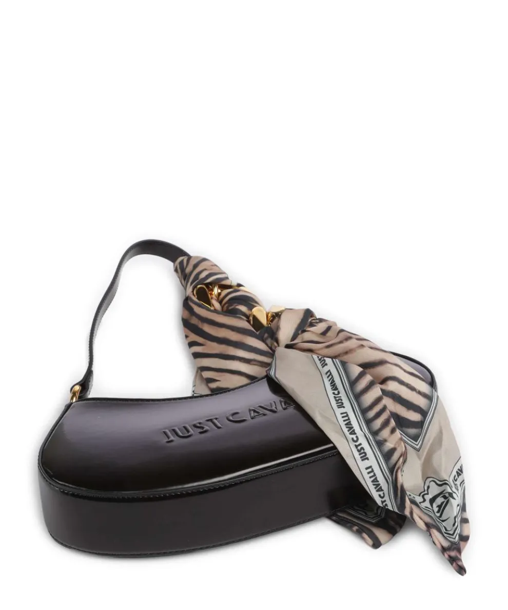 Chain Foulard Schultertasche Polyurethane, Polyester schwarz