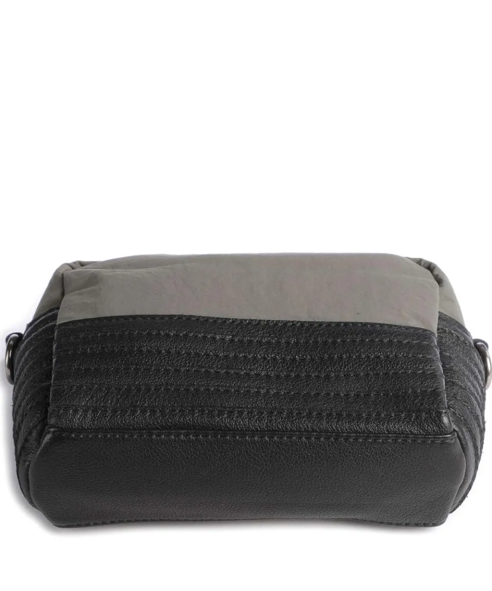 Anea Umhängetasche Polyester, genarbtes Leder schwarz/grün