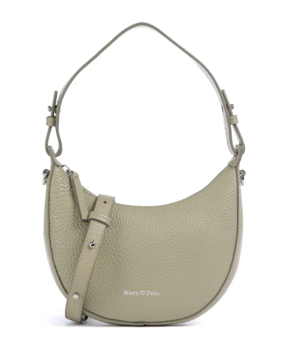 Bira Schultertasche genarbtes Rindsleder olivgrün