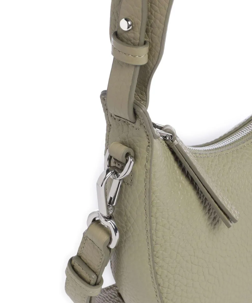 Bira Schultertasche genarbtes Rindsleder olivgrün