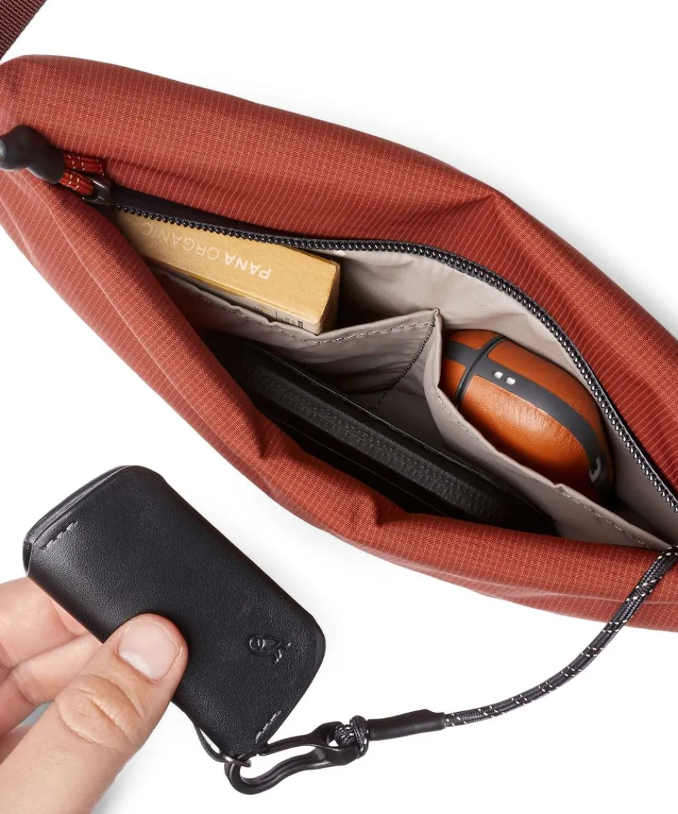 Lite Umhängetasche recyceltes Nylon bernstein