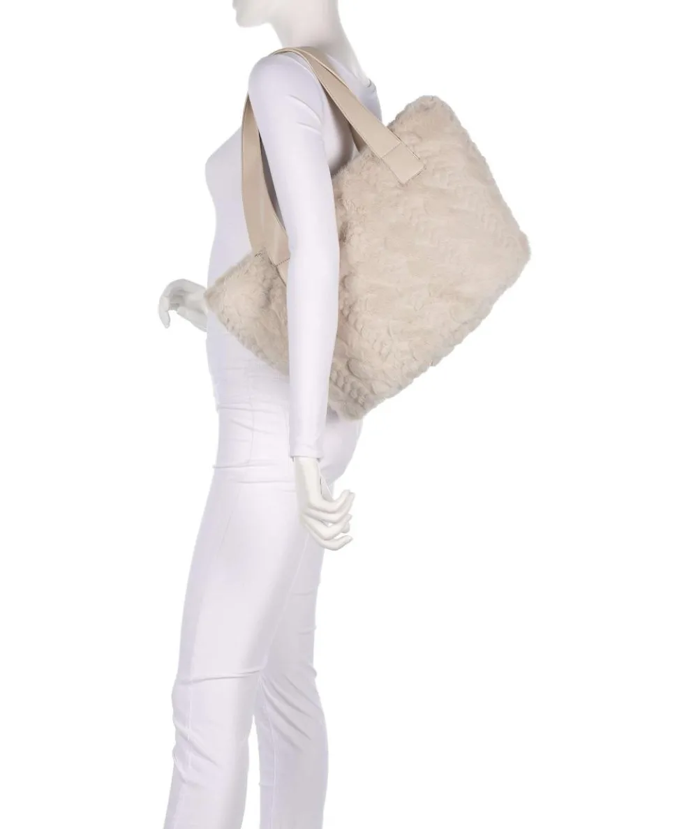 Verry L Shopper Kunstfell creme