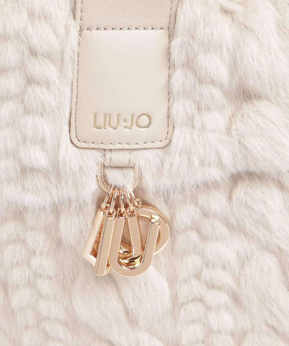 Verry L Shopper Kunstfell creme