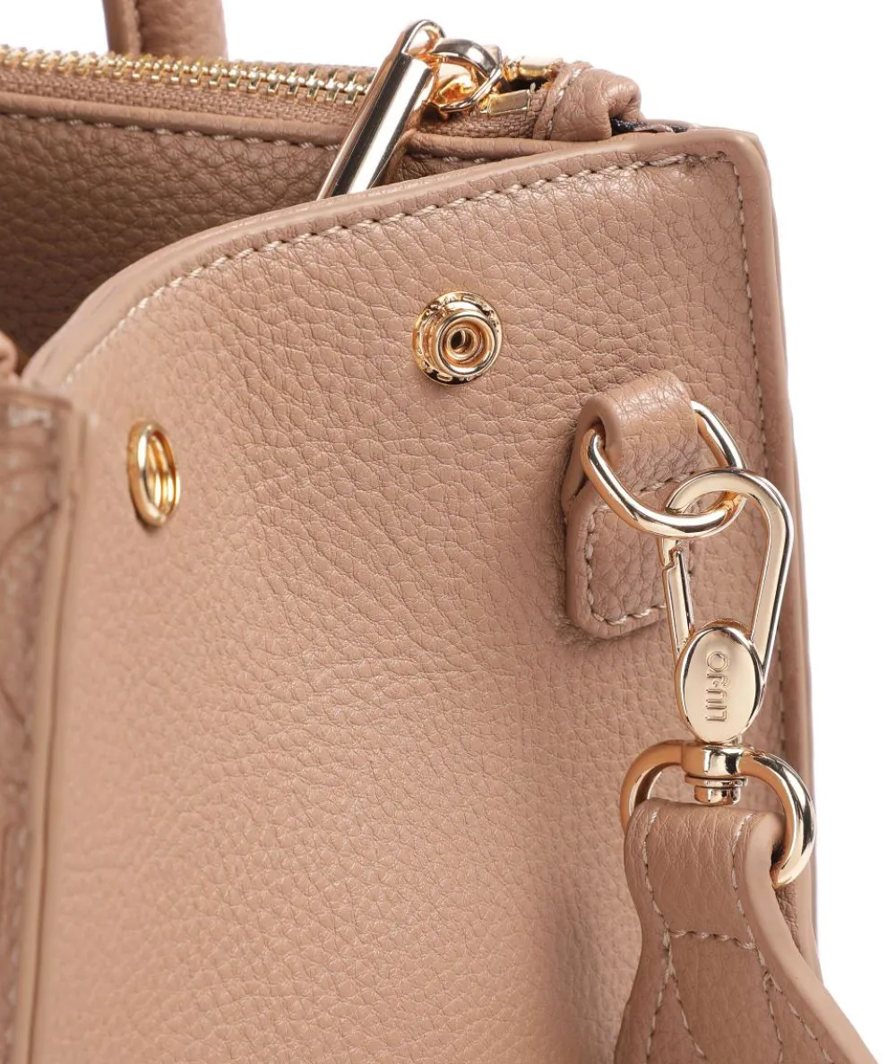 Manhattan Handtasche Lederimitat hellbraun