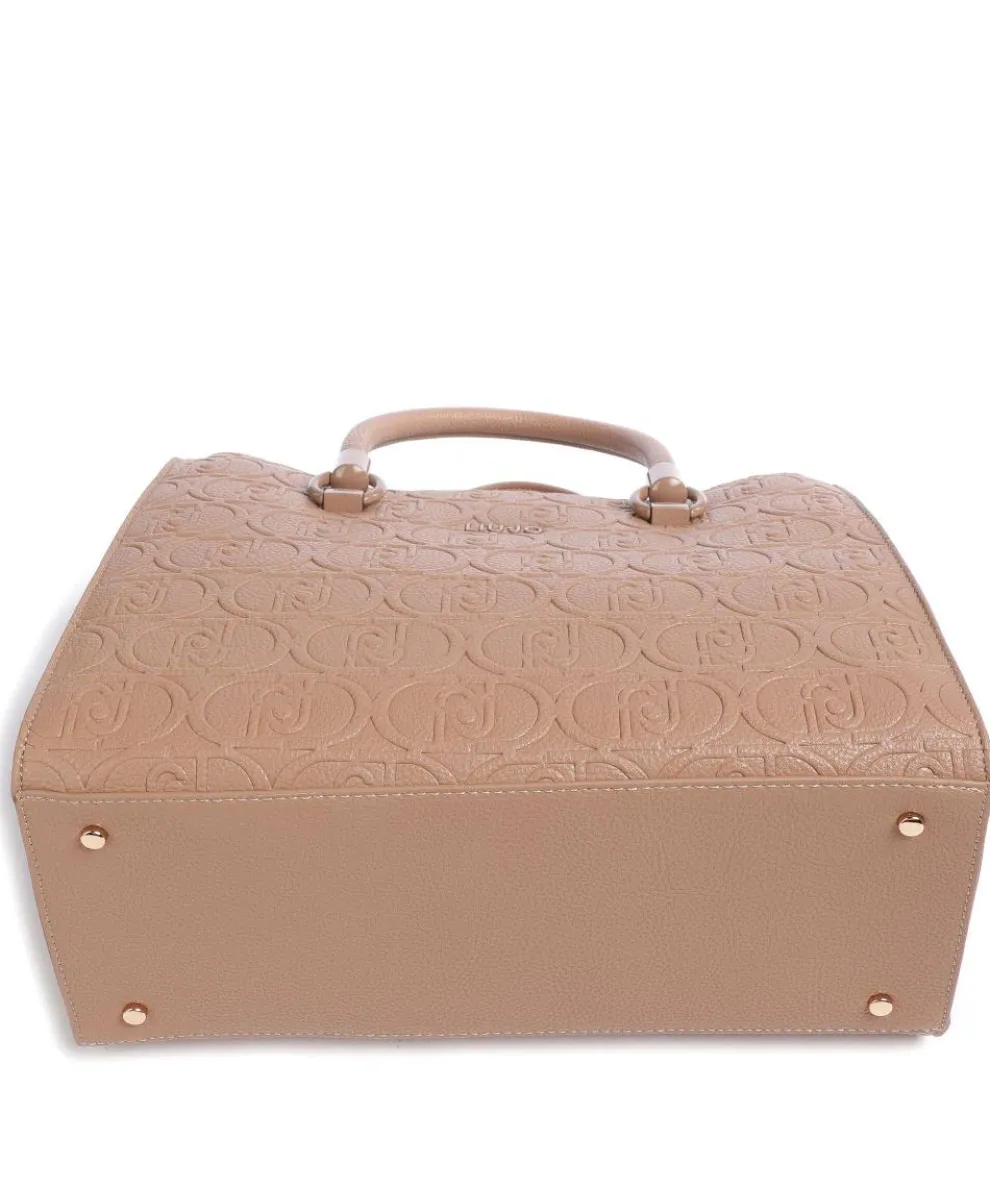 Manhattan Handtasche Lederimitat hellbraun