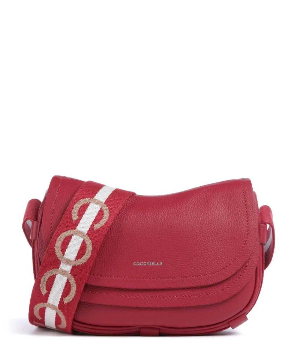 Raquel Umhängetasche genarbtes Leder rot