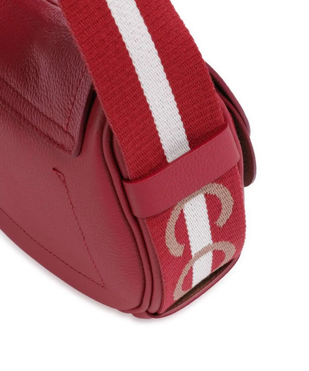 Raquel Umhängetasche genarbtes Leder rot