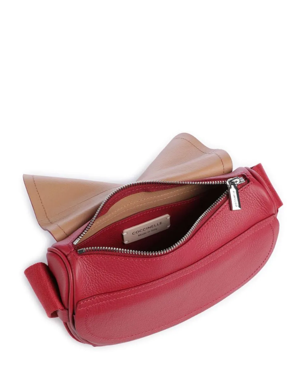 Raquel Umhängetasche genarbtes Leder rot