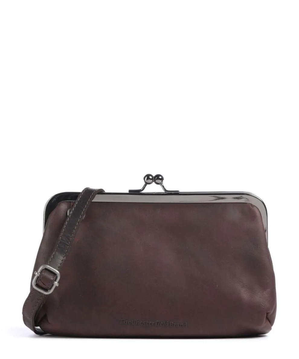 Cow Wax Pull Up Andrade Schultertasche Pull-Up Rindsleder dunkelbraun