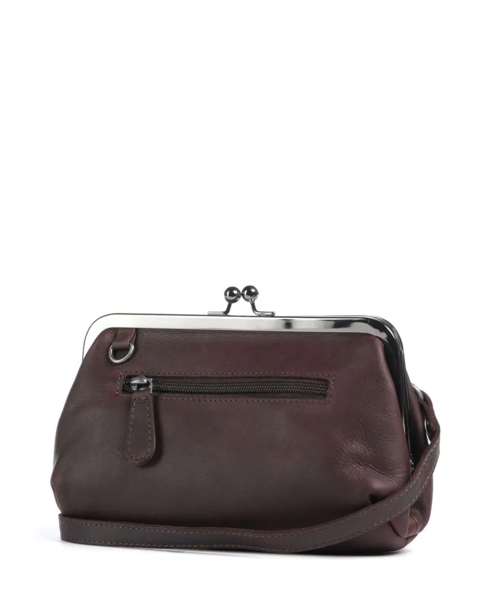 Cow Wax Pull Up Andrade Schultertasche Pull-Up Rindsleder dunkelbraun