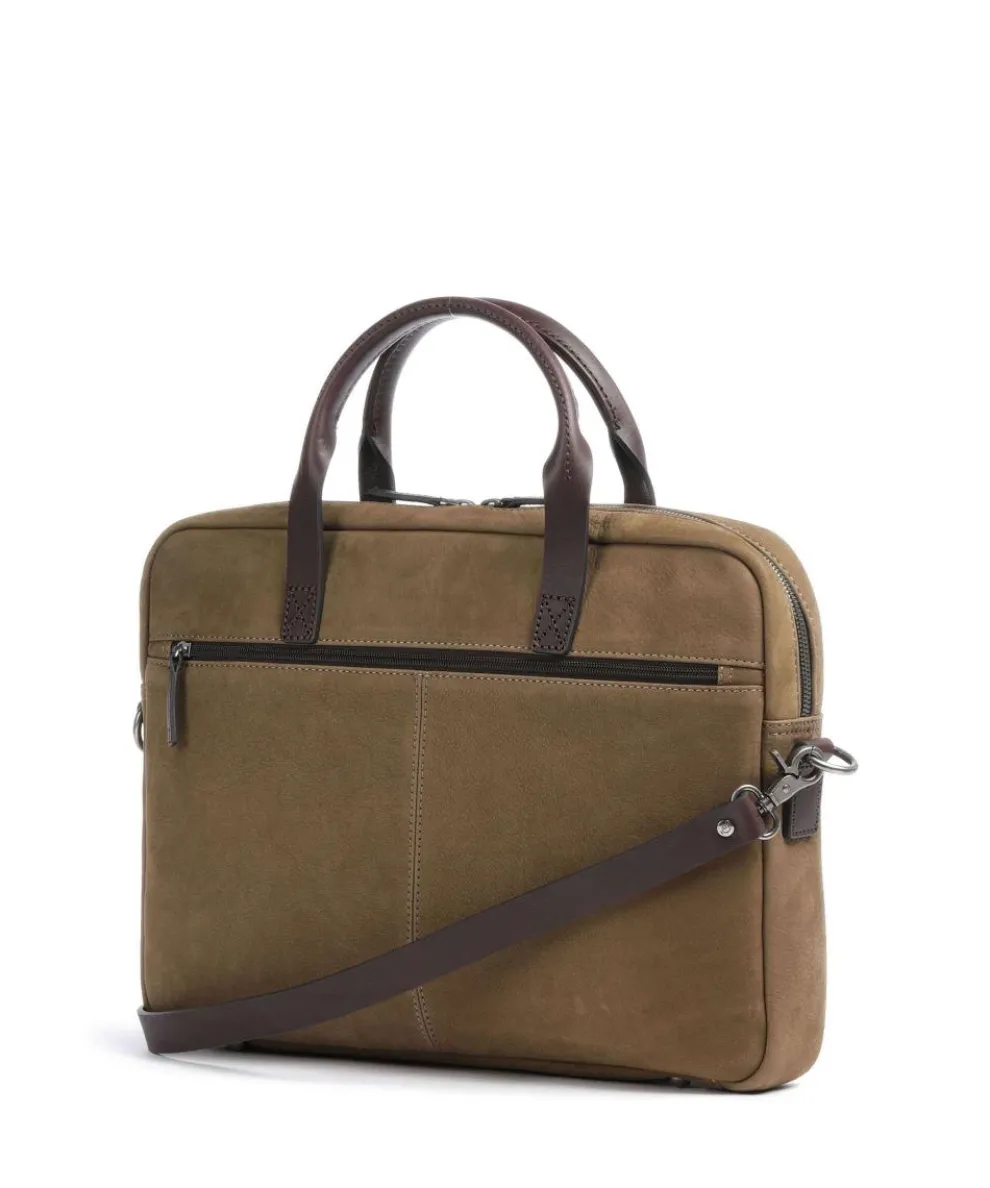 Veneto RFID Aktentasche 15″ aufgerautes Rindsleder taupe