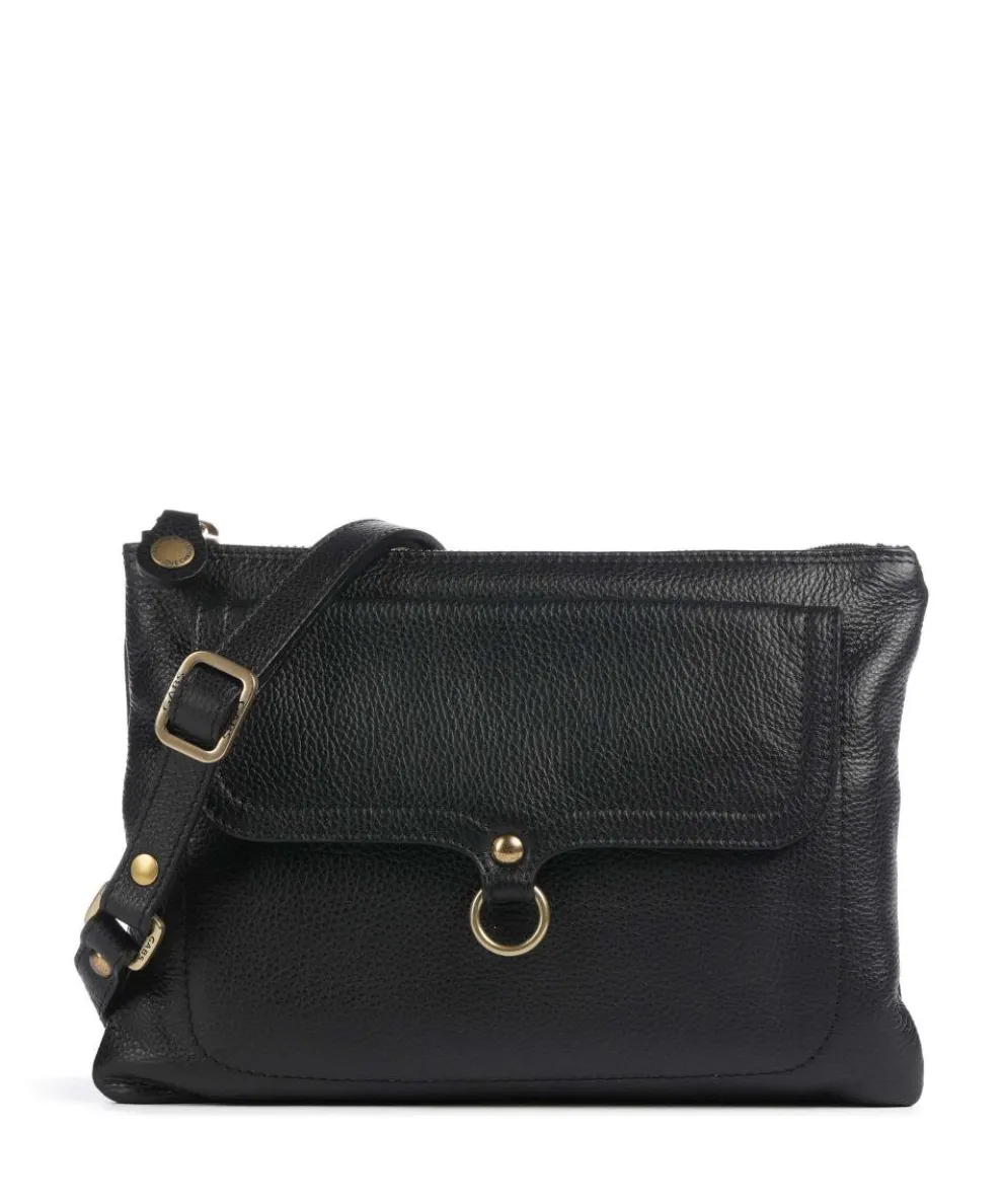 Urban Beyonce Schultertasche genarbtes Kalbsleder schwarz