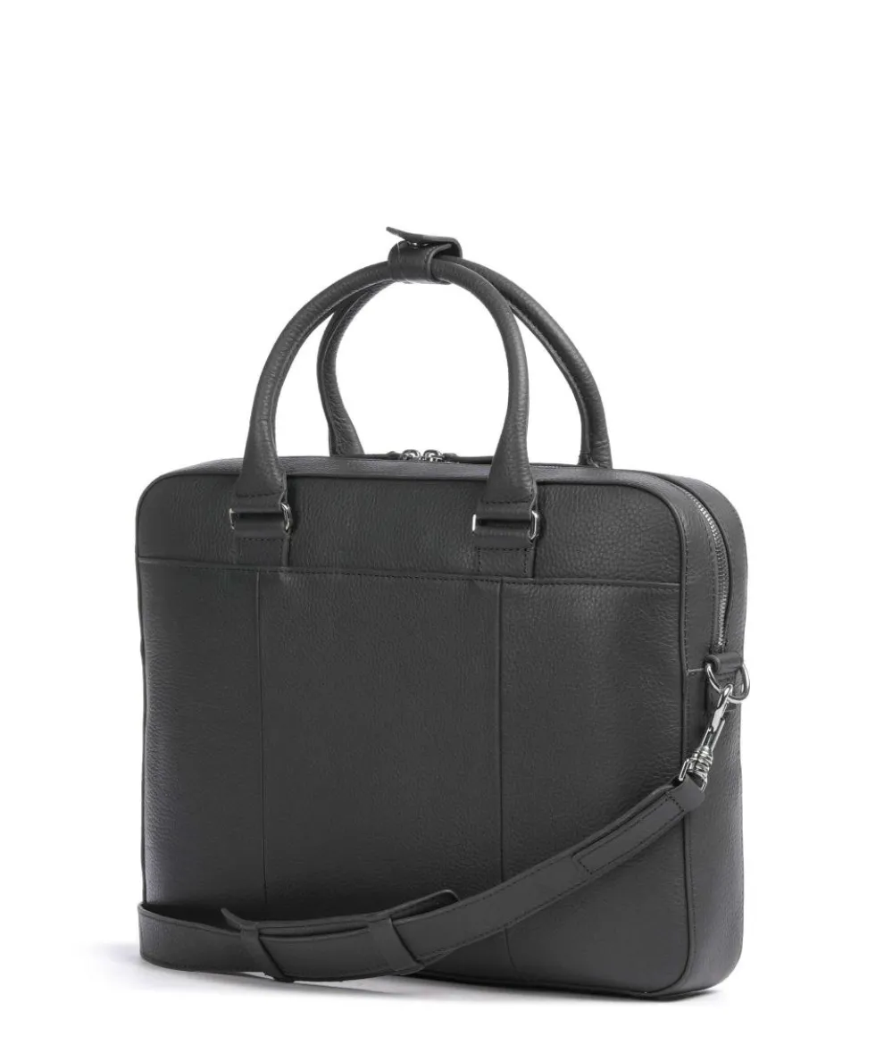 Bosun Aktentasche 15″ genarbtes Rindsleder dunkelgrau