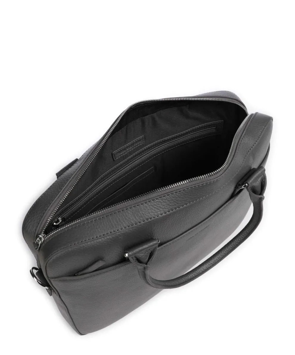 Bosun Aktentasche 15″ genarbtes Rindsleder dunkelgrau