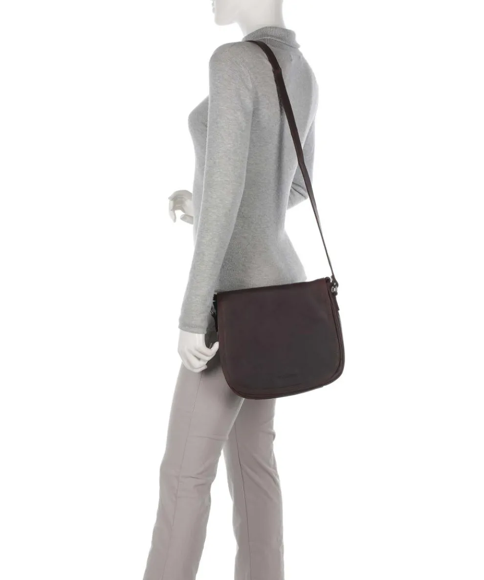 Everglades Umhängetasche Pull-Up Rindsleder dunkelbraun