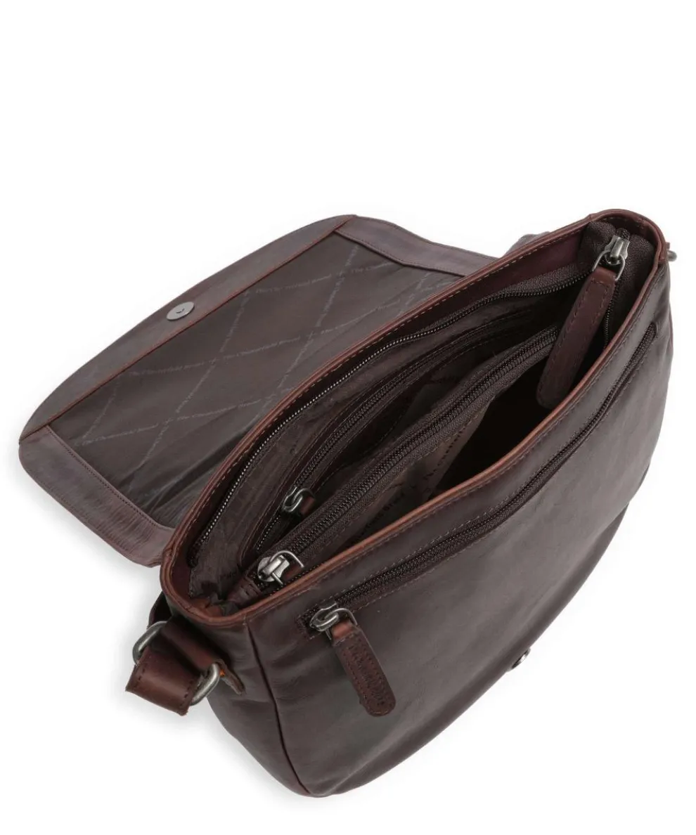 Everglades Umhängetasche Pull-Up Rindsleder dunkelbraun